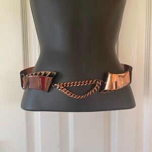Mid-Century Stylish Copper Chain Women's Belt